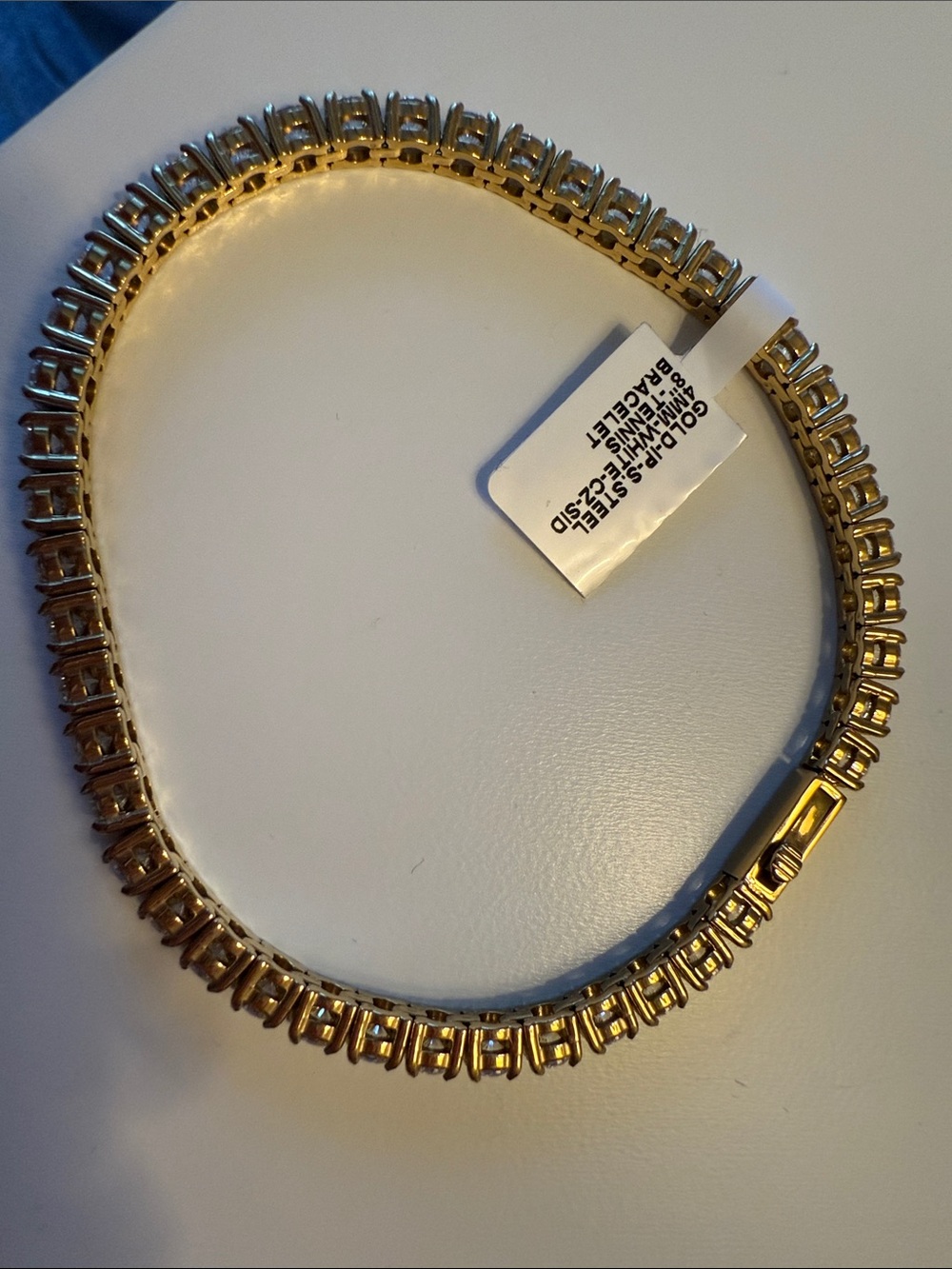 ItalGem Steel stainless steel Gold  IP Women's Tennis Bracelet -
